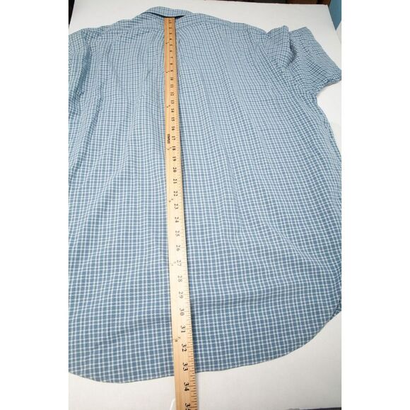 Ralph Lauren Shirt Mens Extra Large Gray Plaid Blake Button Down Short Sleeves - Picture 7 of 8